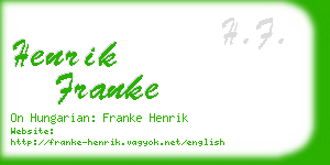 henrik franke business card